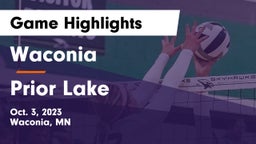 Waconia  vs Prior Lake  Game Highlights - Oct. 3, 2023