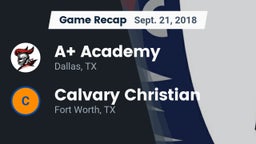 Recap: A Academy vs. Calvary Christian  2018