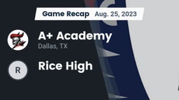 Recap: A Academy vs. Rice High 2023