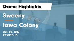 Sweeny  vs Iowa Colony Game Highlights - Oct. 28, 2022