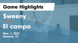 Sweeny  vs El campo Game Highlights - Nov. 1, 2022