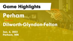 Perham  vs Dilworth-Glyndon-Felton  Game Highlights - Jan. 6, 2022