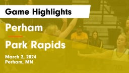 Perham  vs Park Rapids  Game Highlights - March 2, 2024