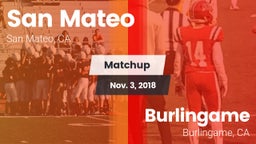 Matchup: San Mateo High vs. Burlingame  2018
