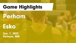 Perham  vs Esko  Game Highlights - Jan. 7, 2023