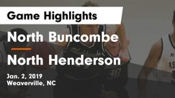 North Buncombe  vs North Henderson  Game Highlights - Jan. 2, 2019