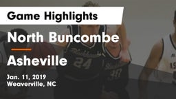 North Buncombe  vs Asheville  Game Highlights - Jan. 11, 2019