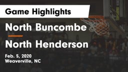 North Buncombe  vs North Henderson  Game Highlights - Feb. 5, 2020