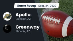 Recap: Apollo  vs. Greenway  2020