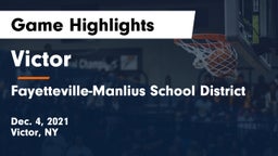 Victor  vs Fayetteville-Manlius School District  Game Highlights - Dec. 4, 2021