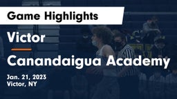 Victor  vs Canandaigua Academy  Game Highlights - Jan. 21, 2023