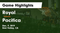 Royal  vs Pacifica  Game Highlights - Dec. 9, 2019