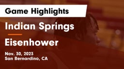 Indian Springs  vs Eisenhower Game Highlights - Nov. 30, 2023