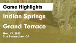 Indian Springs  vs Grand Terrace  Game Highlights - Nov. 13, 2023