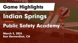 Indian Springs  vs Public Safety Academy Game Highlights - March 5, 2024