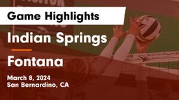 Indian Springs  vs Fontana  Game Highlights - March 8, 2024
