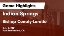 Indian Springs  vs Bishop Conaty-Loretto  Game Highlights - Oct. 9, 2021