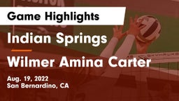 Indian Springs  vs Wilmer Amina Carter  Game Highlights - Aug. 19, 2022