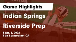 Indian Springs  vs Riverside Prep Game Highlights - Sept. 6, 2022
