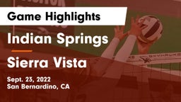 Indian Springs  vs Sierra Vista  Game Highlights - Sept. 23, 2022