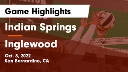 Indian Springs  vs Inglewood Game Highlights - Oct. 8, 2022