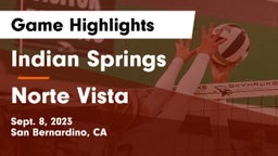 Indian Springs  vs Norte Vista  Game Highlights - Sept. 8, 2023