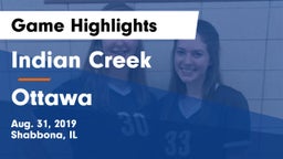 Indian Creek  vs Ottawa  Game Highlights - Aug. 31, 2019