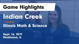 Indian Creek  vs Illinois Math & Science Game Highlights - Sept. 16, 2019