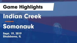 Indian Creek  vs Somonauk Game Highlights - Sept. 19, 2019