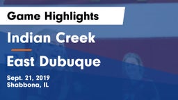 Indian Creek  vs East Dubuque  Game Highlights - Sept. 21, 2019