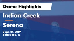 Indian Creek  vs Serena  Game Highlights - Sept. 24, 2019