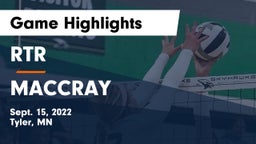 RTR  vs MACCRAY  Game Highlights - Sept. 15, 2022