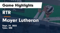 RTR  vs Mayer Lutheran  Game Highlights - Sept. 24, 2022
