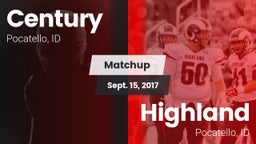 Matchup: Century  vs. Highland  2017