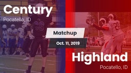 Matchup: Century  vs. Highland  2019