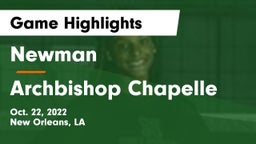 Newman  vs Archbishop Chapelle  Game Highlights - Oct. 22, 2022