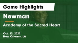 Newman  vs Academy of the Sacred Heart Game Highlights - Oct. 13, 2022