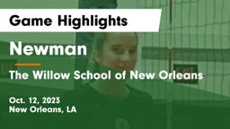 Newman  vs The Willow School of New Orleans Game Highlights - Oct. 12, 2023