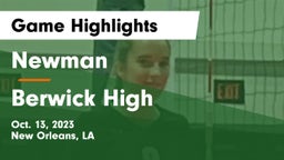 Newman  vs Berwick High Game Highlights - Oct. 13, 2023