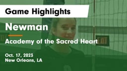 Newman  vs Academy of the Sacred Heart Game Highlights - Oct. 17, 2023