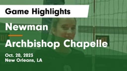 Newman  vs Archbishop Chapelle  Game Highlights - Oct. 20, 2023