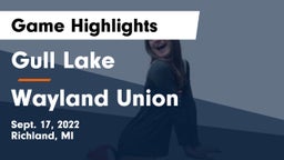 Gull Lake  vs Wayland Union  Game Highlights - Sept. 17, 2022