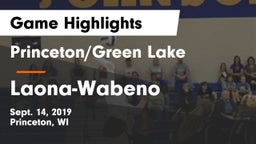 Princeton/Green Lake  vs Laona-Wabeno  Game Highlights - Sept. 14, 2019