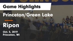 Princeton/Green Lake  vs Ripon  Game Highlights - Oct. 5, 2019