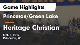 Princeton/Green Lake  vs Heritage Christian  Game Highlights - Oct. 5, 2019