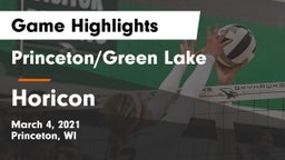 Princeton/Green Lake  vs Horicon  Game Highlights - March 4, 2021