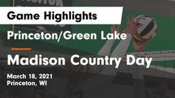 Princeton/Green Lake  vs Madison Country Day Game Highlights - March 18, 2021