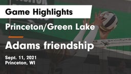 Princeton/Green Lake  vs Adams friendship Game Highlights - Sept. 11, 2021