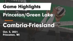Princeton/Green Lake  vs Cambria-Friesland  Game Highlights - Oct. 5, 2021