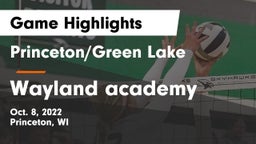 Princeton/Green Lake  vs Wayland academy  Game Highlights - Oct. 8, 2022